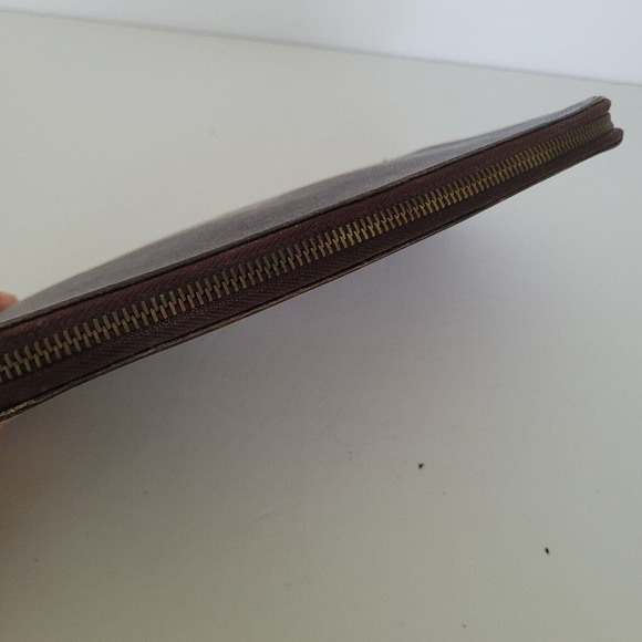 LOUIS VUITTON LV Brown Zip Around Wallet Organizer Atoll Large Clutch Unisex - Picture 4 of 16